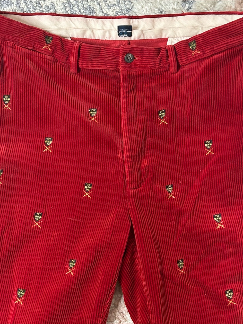 Vintage Polo Ralph Lauren Embroidered Crest Corduroy Pants